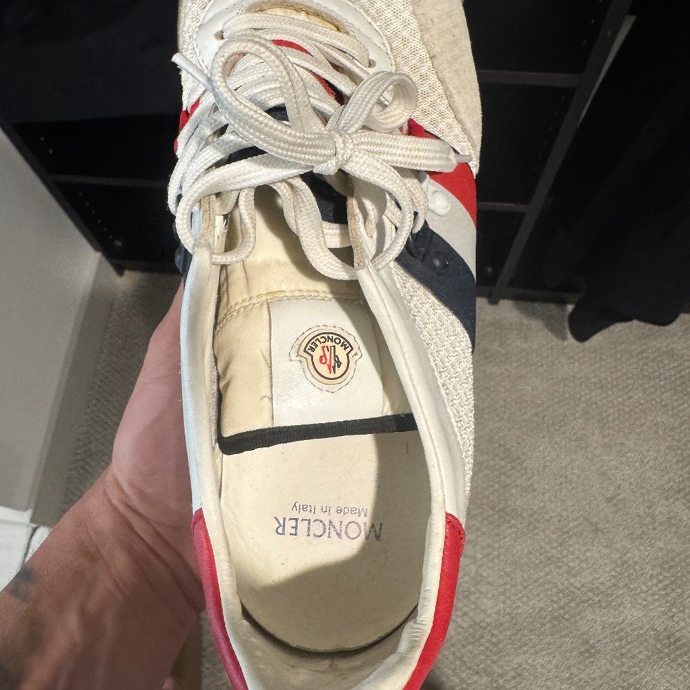 Moncler Multicolor Fabric and Suede Lace Up Sneakers Size 43 - Picture 3 of 5
